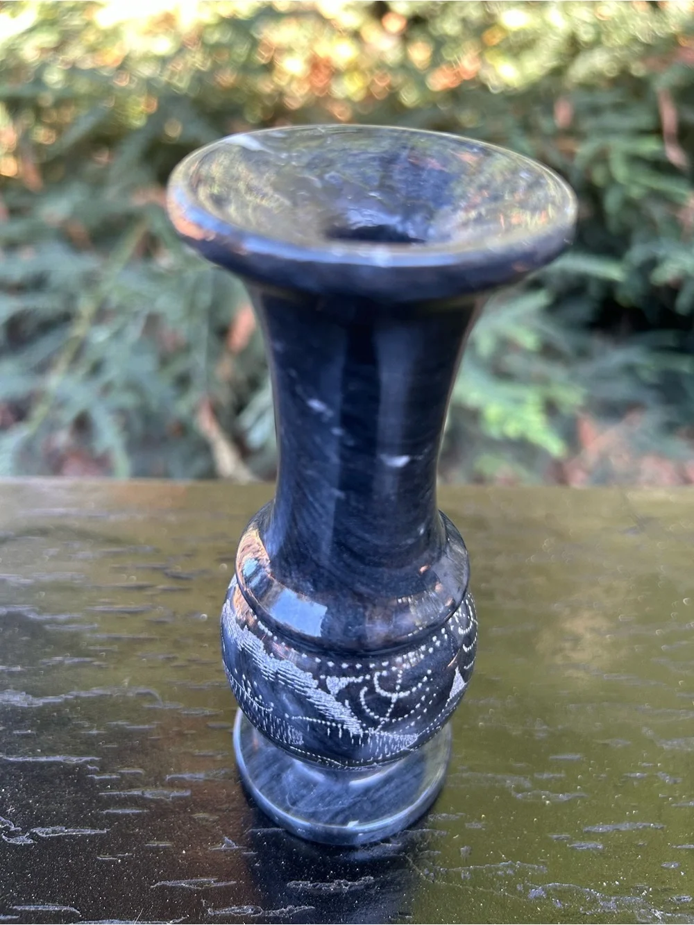 Vintage Small Marble Vase - Decor Unbranded